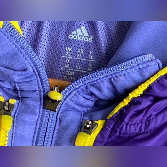 ADIDAS Supernova Hooded Windbreaker running jacket 2 pcs purple womens sz XL EUC - Picture 4 of 13